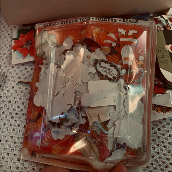 Full Box of Holiday/Christmas Tags And Holiday/Christmas Stickers - Vintage - Picture 10 of 11